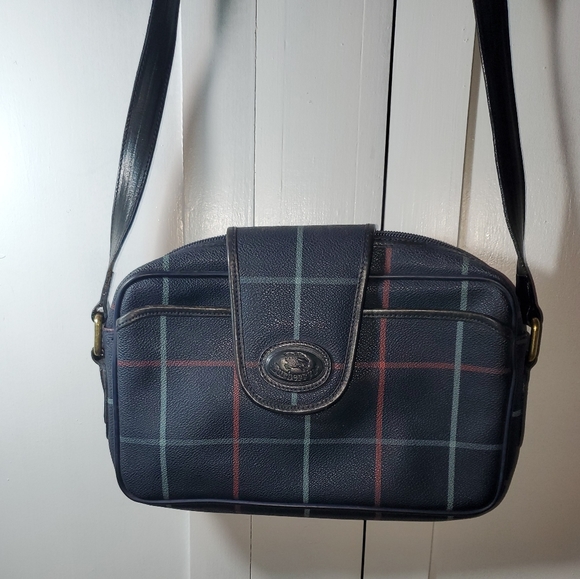 BURBERRY AUTHENTIC VIMTAGE .BLUE CROSSBODY / SLING BAG - Picture 8 of 15